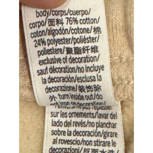 Victorias Secret Pink Womens XL Jogger Sweatpants Beige/White Logo Embroidery - Picture 5 of 6